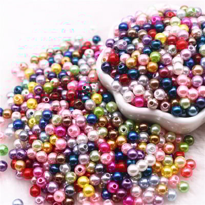 20g 3/4/5/6/8/10/12/14mm jauktas krāsas apaļas pērles sēklu krelles, vaļīgas starplikas krelles sievietēm DIY rotaslietu izgatavošanas piederumi