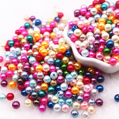 20g 3/4/5/6/8/10/12/14mm jauktas krāsas apaļas pērles sēklu krelles, vaļīgas starplikas krelles sievietēm DIY rotaslietu izgatavošanas piederumi