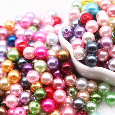 20g 3/4/5/6/8/10/12/14mm jauktas krāsas apaļas pērles sēklu krelles, vaļīgas starplikas krelles sievietēm DIY rotaslietu izgatavošanas piederumi