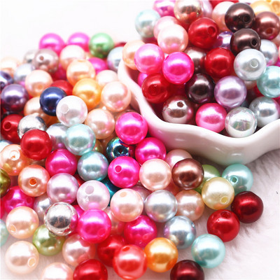 20g 3/4/5/6/8/10/12/14mm jauktas krāsas apaļas pērles sēklu krelles, vaļīgas starplikas krelles sievietēm DIY rotaslietu izgatavošanas piederumi