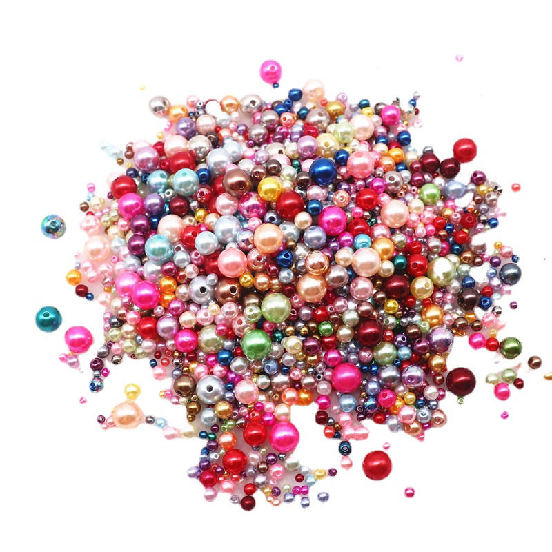20g 3/4/5/6/8/10/12/14mm jauktas krāsas apaļas pērles sēklu krelles, vaļīgas starplikas krelles sievietēm DIY rotaslietu izgatavošanas piederumi