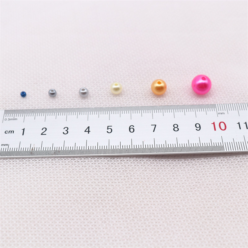 20g 3/4/5/6/8/10/12/14mm jauktas krāsas apaļas pērles sēklu krelles, vaļīgas starplikas krelles sievietēm DIY rotaslietu izgatavošanas piederumi