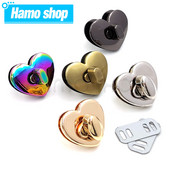 1 τεμ 30m/32mm Μεταλλικές αγκράφες με κούμπωμα κλειδαριάς σε σχήμα καρδιάς για ντεκόρ καπέλου τσάντας Εξοπλισμός DIY Αξεσουάρ δερμάτινη τσάντα χειροτεχνίας