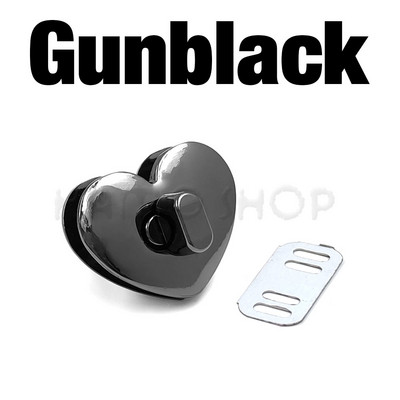 1 τεμ 30m/32mm Μεταλλικές αγκράφες με κούμπωμα κλειδαριάς σε σχήμα καρδιάς για ντεκόρ καπέλου τσάντας Εξοπλισμός DIY Αξεσουάρ δερμάτινη τσάντα χειροτεχνίας