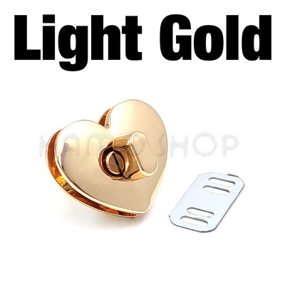 1 τεμ 30m/32mm Μεταλλικές αγκράφες με κούμπωμα κλειδαριάς σε σχήμα καρδιάς για ντεκόρ καπέλου τσάντας Εξοπλισμός DIY Αξεσουάρ δερμάτινη τσάντα χειροτεχνίας