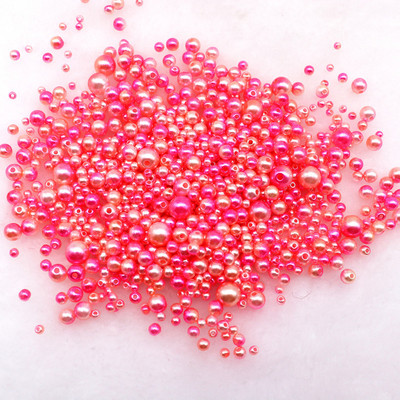 20g Mermaid Color Round Pearl Beads 3-8mm Gradiented ABS Rhinestone Pearls Beads for DIY Nail Art Διακοσμητικά Αξεσουάρ