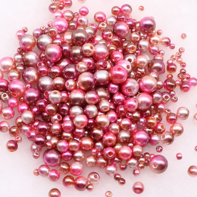 20g Mermaid Color Round Pearl Beads 3-8mm Gradiented ABS Rhinestone Pearls Beads for DIY Nail Art Διακοσμητικά Αξεσουάρ