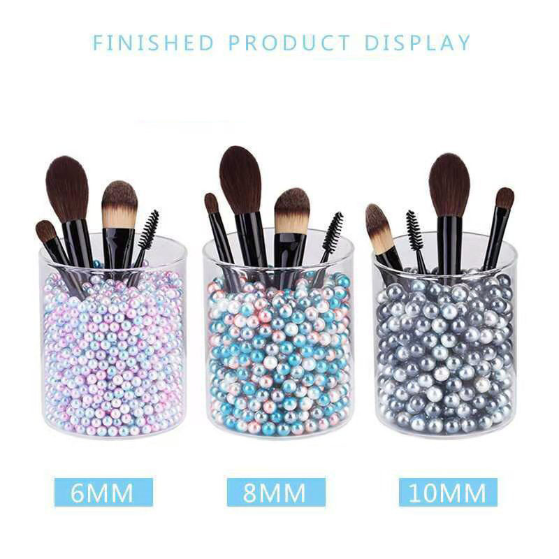 20g Mermaid Color Round Pearl Beads 3-8mm Gradiented ABS Rhinestone Pearls Beads for DIY Nail Art Διακοσμητικά Αξεσουάρ