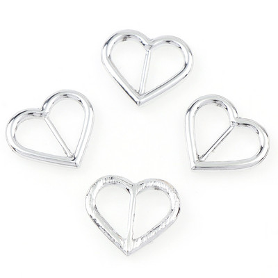 10 gab. Metāla zelta šķembu krāsa sirds apaļa, izliekta trīs slīdošā slīdņa regulēšanas sprādzes platāka stila mugursomas siksna, siksna āra soma P