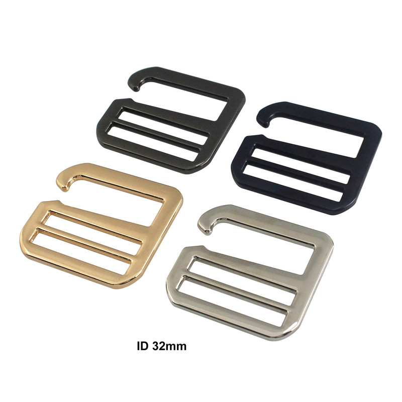 1 gab. Metāla vidējā centra stieņa regulētājs sprādzes modes 6 vārdu āķa aizdare DIY ādas amatniecības soma mugursoma plecu siksnas josta