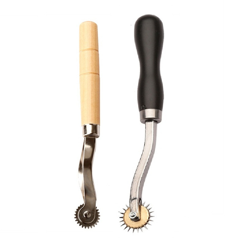 Overstitch Wheel Leather Sewing Stitch Spacing Paper Perforating Tool Roulette Needle Quilting Marker Cloth Crafts DIY 4mm/2mm