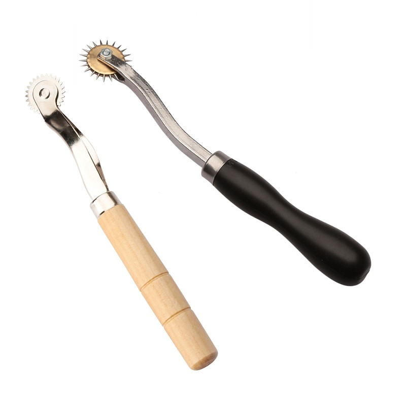 Overstitch Wheel Leather Sewing Stitch Spacing Paper Perforating Tool Roulette Needle Quilting Marker Cloth Crafts DIY 4mm/2mm