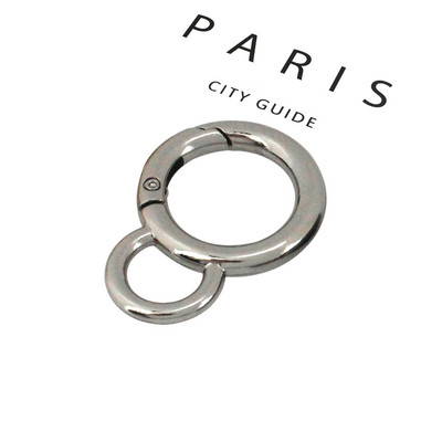 1 τεμ. Αξεσουάρ υλικού σύνδεσης με λουράκι για δερμάτινη τσάντα χειροτεχνίας, με διπλό κύκλο