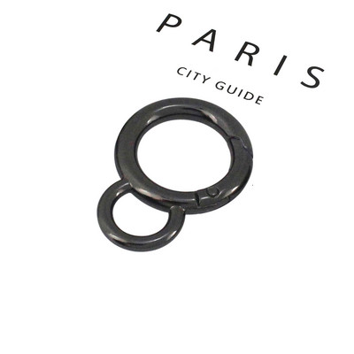 1 τεμ. Αξεσουάρ υλικού σύνδεσης με λουράκι για δερμάτινη τσάντα χειροτεχνίας, με διπλό κύκλο