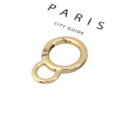 1 τεμ. Αξεσουάρ υλικού σύνδεσης με λουράκι για δερμάτινη τσάντα χειροτεχνίας, με διπλό κύκλο