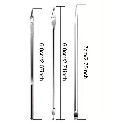 Δερμάτινο κιτ ραπτικής DIY Δερμάτινη βελόνα ραπτικής βελόνας με χάλκινη λαβή Σετ δερμάτινα ενδύματα σκηνής Παπούτσια επισκευής εργαλείου Νάιλον