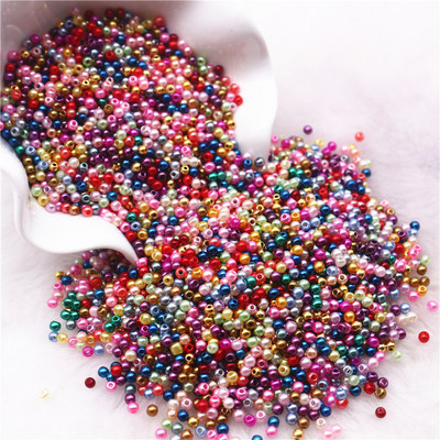 Mărgele de perle rotunde de 20g amestecate 3/4/5/6/8/10mm margele acrilice distanțier mărgele libere pentru fabricarea de bijuterii DIY, accesorii, accesorii