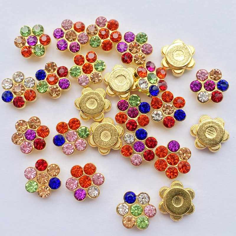 50 buc. Mărgele cu flori de prun de culori mixte, bricolaj, artizanat, cu spate plat, Cabochon, pentru album de album, agrafe de păr, ornamente F56