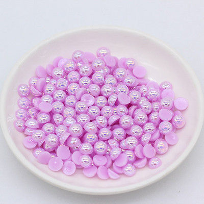 3/4/6/8/10mm läikiv AB lame seljaosa poolümmargune Imitatsioonpärl käsitöö jaoks mõeldud väljalõigete album Nail Art Dekoratsioon kingad rõivas DIY aksessuaarid