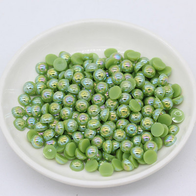 3/4/6/8/10mm läikiv AB lame seljaosa poolümmargune Imitatsioonpärl käsitöö jaoks mõeldud väljalõigete album Nail Art Dekoratsioon kingad rõivas DIY aksessuaarid