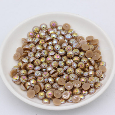 3/4/6/8/10mm läikiv AB lame seljaosa poolümmargune Imitatsioonpärl käsitöö jaoks mõeldud väljalõigete album Nail Art Dekoratsioon kingad rõivas DIY aksessuaarid