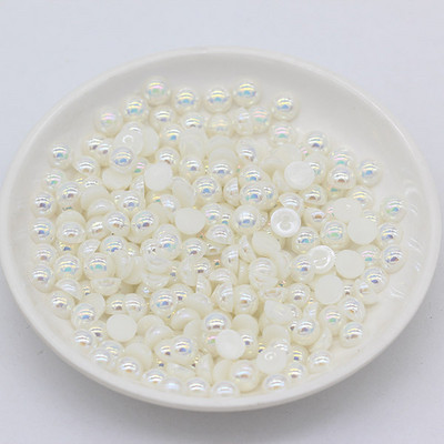 3/4/6/8/10mm läikiv AB lame seljaosa poolümmargune Imitatsioonpärl käsitöö jaoks mõeldud väljalõigete album Nail Art Dekoratsioon kingad rõivas DIY aksessuaarid