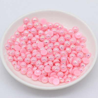 3/4/6/8/10mm läikiv AB lame seljaosa poolümmargune Imitatsioonpärl käsitöö jaoks mõeldud väljalõigete album Nail Art Dekoratsioon kingad rõivas DIY aksessuaarid