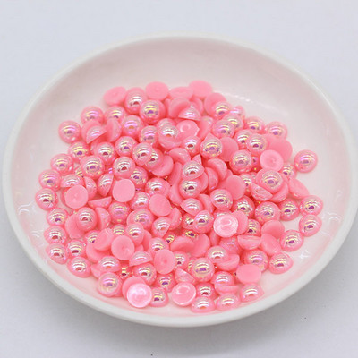 3/4/6/8/10mm läikiv AB lame seljaosa poolümmargune Imitatsioonpärl käsitöö jaoks mõeldud väljalõigete album Nail Art Dekoratsioon kingad rõivas DIY aksessuaarid