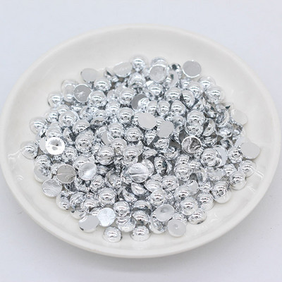 3/4/6/8/10mm läikiv AB lame seljaosa poolümmargune Imitatsioonpärl käsitöö jaoks mõeldud väljalõigete album Nail Art Dekoratsioon kingad rõivas DIY aksessuaarid