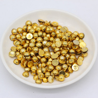 3/4/6/8/10mm läikiv AB lame seljaosa poolümmargune Imitatsioonpärl käsitöö jaoks mõeldud väljalõigete album Nail Art Dekoratsioon kingad rõivas DIY aksessuaarid