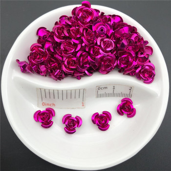 100PCS 11 mm 3D бижута с форма на розово цвете Алуминиеви мъниста Cap Charms Висулка Charms Мъниста за изработка на бижута
