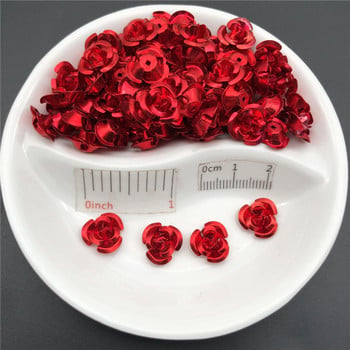 100PCS 11mm 3D Rose Flower Shape Jewelry Findings Χάντρες αλουμινίου Καπάκι Charms Κρεμαστό Γούρια Χάντρες για την κατασκευή κοσμημάτων