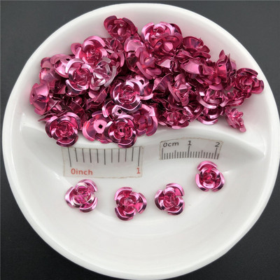 100PCS 11mm 3D Rose Flower Shape Jewelry Findings Χάντρες αλουμινίου Καπάκι Charms Κρεμαστό Γούρια Χάντρες για την κατασκευή κοσμημάτων