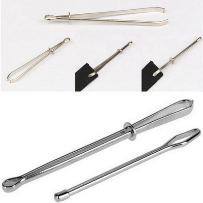 2Pcs Stainless Steel Tweezers Craft Sewing Accessories Elastic Belt Buckle Guide Belt Wearing Tool Clip