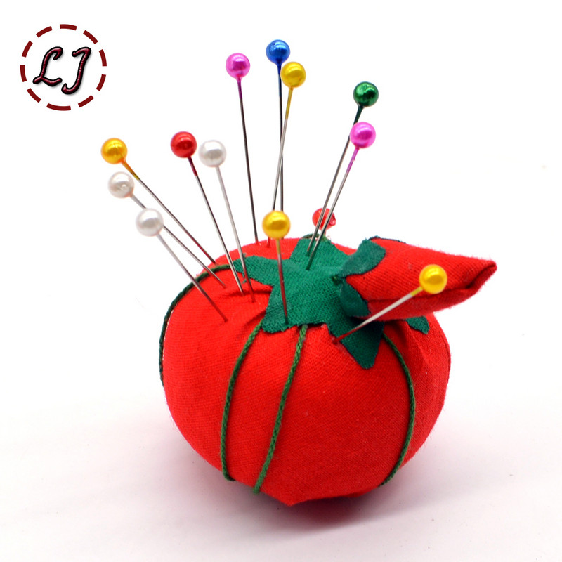 1 vnt. rutulinio pomidoro formos adatos pagalvėlė su elastiniu riešo diržu „pasidaryk pats“ rankdarbių įrankis, skirtas susiūti rankdarbiams.