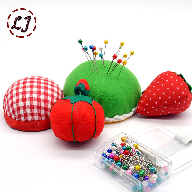 1 vnt. rutulinio pomidoro formos adatos pagalvėlė su elastiniu riešo diržu „pasidaryk pats“ rankdarbių įrankis, skirtas susiūti rankdarbiams.