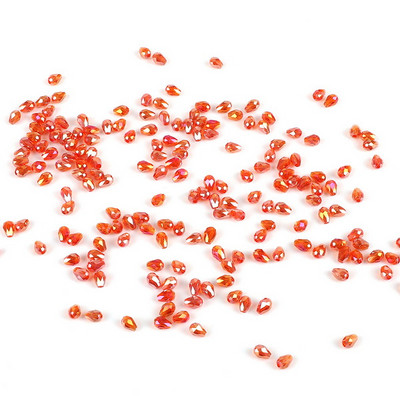 Kuumad värvilised 3 * 5 mm 100 tk Rondelle Austria lihvitud klaashelmed pisaratilga kristallhelmed rõivaste kaunistamiseks käsitööks isetegemiseks