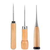 MIUSIE 1 Gb koka rokturi, ādas zīle, caurumošana, ādas caurumu zīle, šūšanas rīks, kas paredzēts DIY rokām darinātu rokdarbu apavu remontam