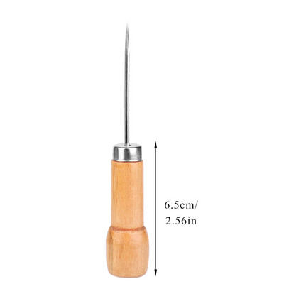 MIUSIE 1 Gb koka rokturi, ādas zīle, caurumošana, ādas caurumu zīle, šūšanas rīks, kas paredzēts DIY rokām darinātu rokdarbu apavu remontam