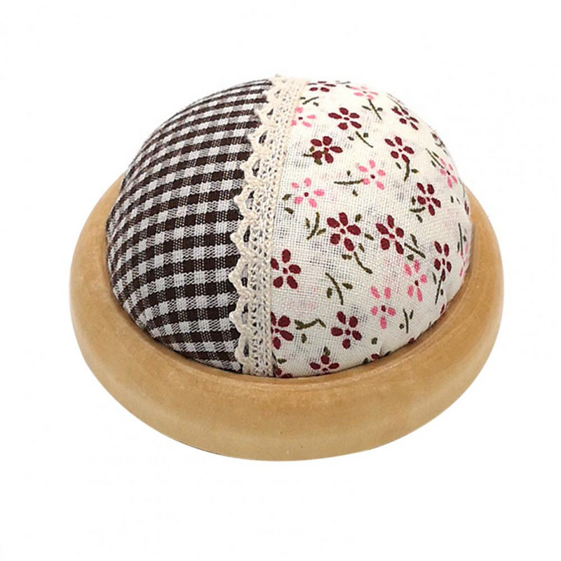 Mielo gėlių rašto adatos smeigtuko pagalvėlė riešo dirželis Mini audinys riešo adatos pagalvėlės smeigtuko laikiklis Adatos organizatorius Siuvimo priedai