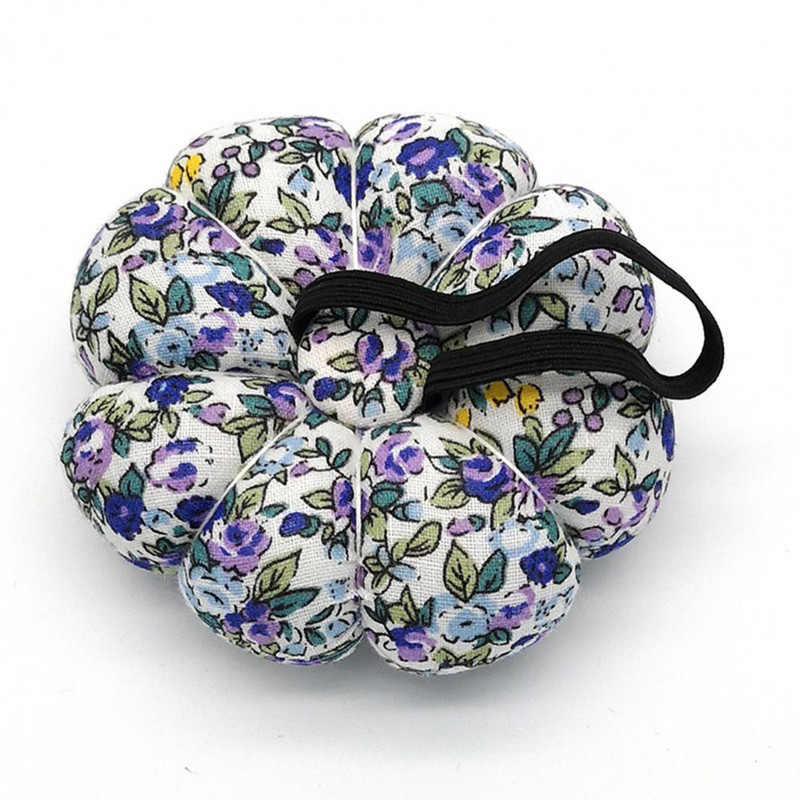 Pehme puutega kõrvitsakujuline kaasaskantav nõelapadi, käsitsi valmistatud õmblusnõela padi koduseks nõelapadjandiks