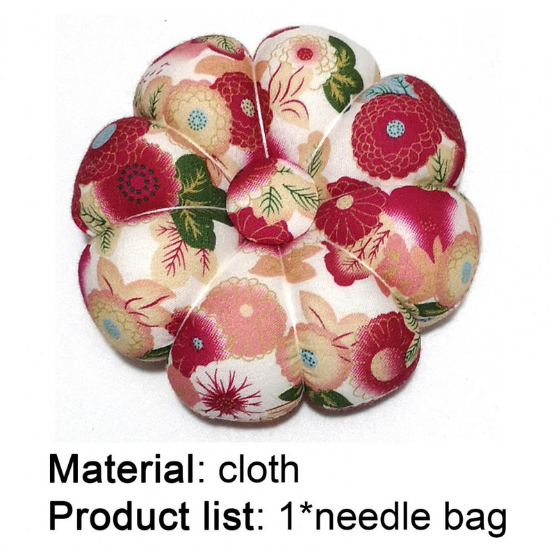 Pehme puutega kõrvitsakujuline kaasaskantav nõelapadi, käsitsi valmistatud õmblusnõela padi koduseks nõelapadjandiks