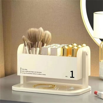 Настолен грим Кутия за съхранение на козметика за червило Бижута Четки за грим Скрин Дисплей за плот за баня