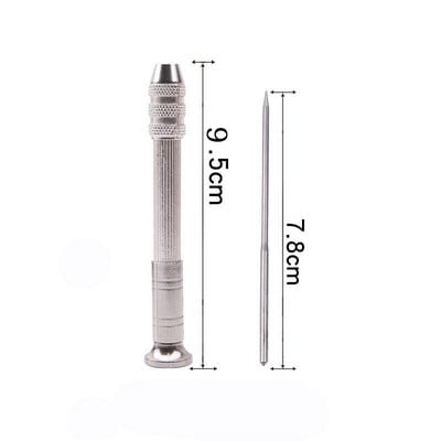 Kit de cusut din piele DIY cu ac de cusut din piele cu mâner de cupru Set de piele, panza, cort, instrument de reparare a pantofilor cu fir de nailon