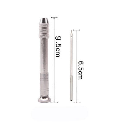 Kit de cusut din piele DIY cu ac de cusut din piele cu mâner de cupru Set de piele, panza, cort, instrument de reparare a pantofilor cu fir de nailon