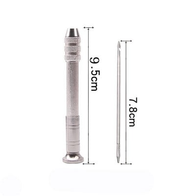 Kit de cusut din piele DIY cu ac de cusut din piele cu mâner de cupru Set de piele, panza, cort, instrument de reparare a pantofilor cu fir de nailon