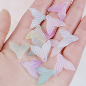 50 gab. Nāriņas astes formas krelles akrila caurums brīvas krelles DIY rotaslietām kaklarotas kulonu aksesuārs R0129