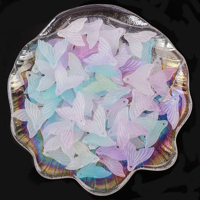 50 gab. Nāriņas astes formas krelles akrila caurums brīvas krelles DIY rotaslietām kaklarotas kulonu aksesuārs R0129