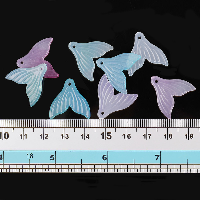 50 gab. Nāriņas astes formas krelles akrila caurums brīvas krelles DIY rotaslietām kaklarotas kulonu aksesuārs R0129