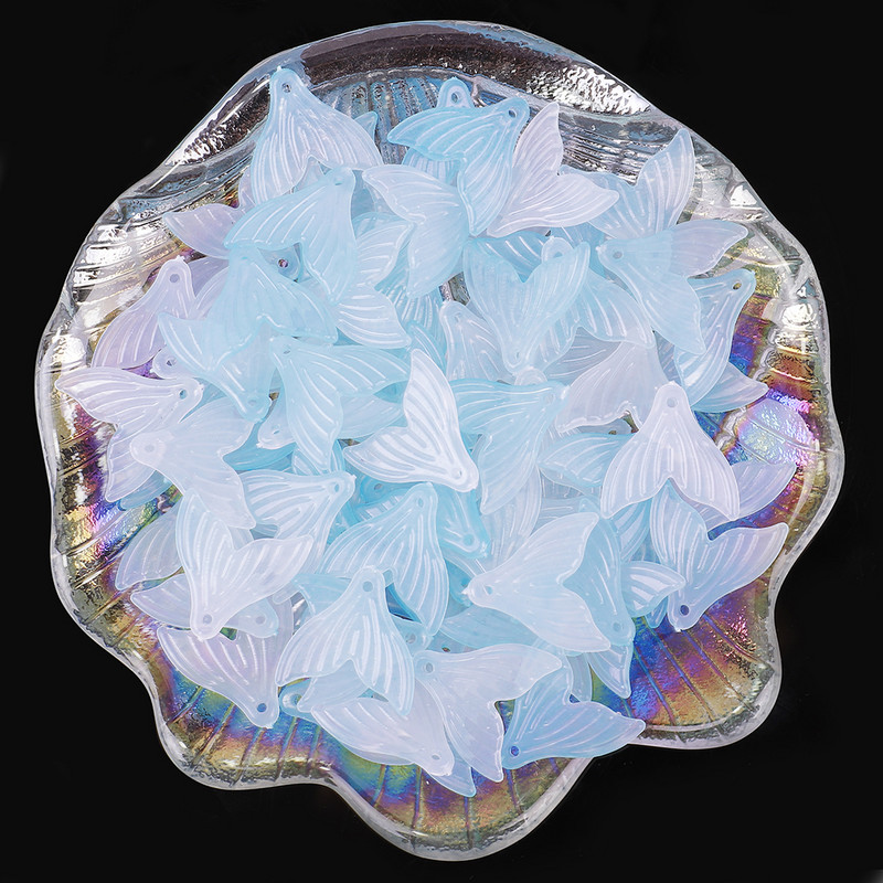 50 gab. Nāriņas astes formas krelles akrila caurums brīvas krelles DIY rotaslietām kaklarotas kulonu aksesuārs R0129